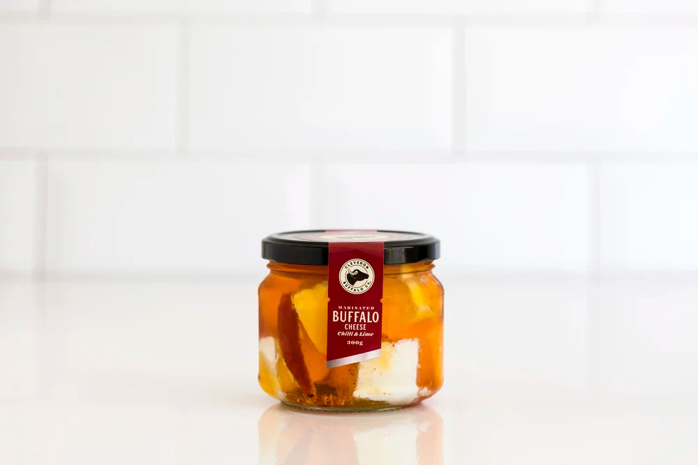 Marinated Buffalo Cheese Chilli & Lime (Clevedon Buffalo Co) 150g