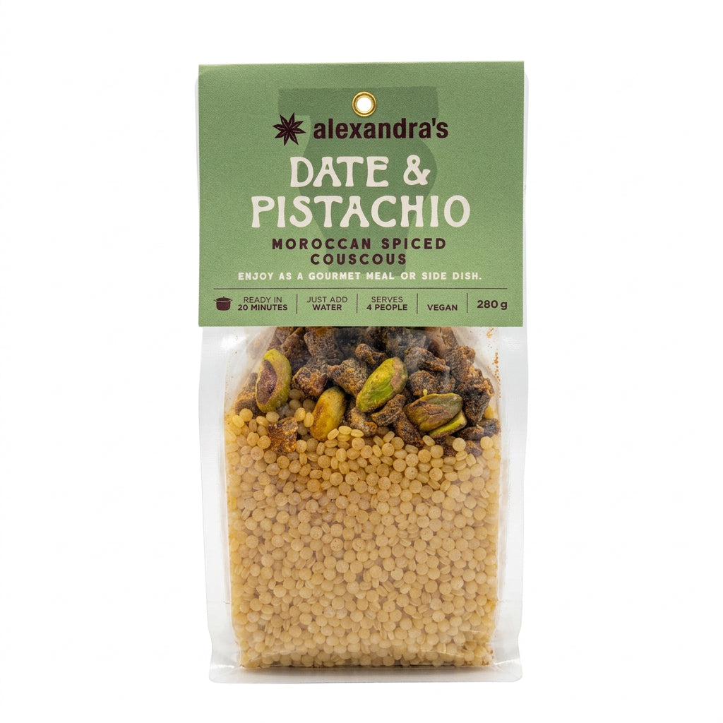 Date and Pistachio Moroccan Spiced Couscous (Alexandras) 280g