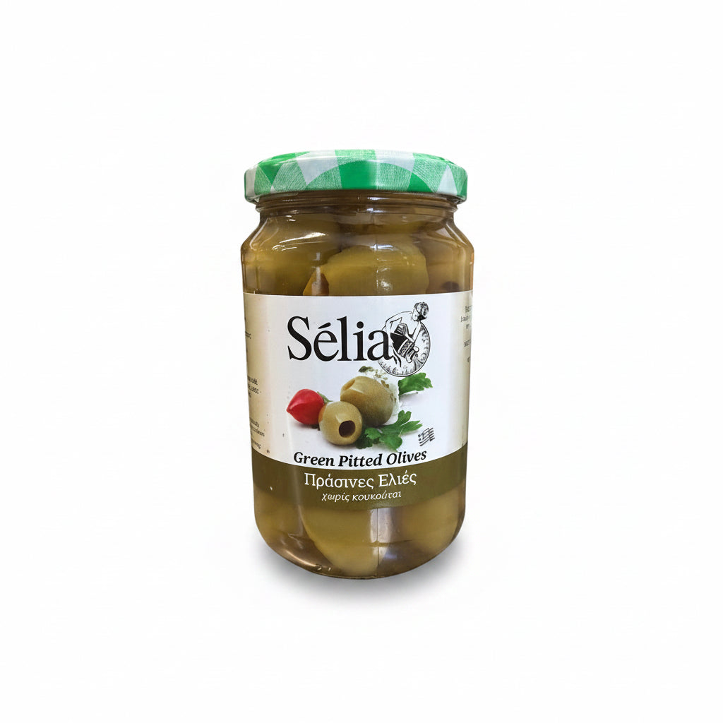 Green Pitted Olives (Selia) 370g