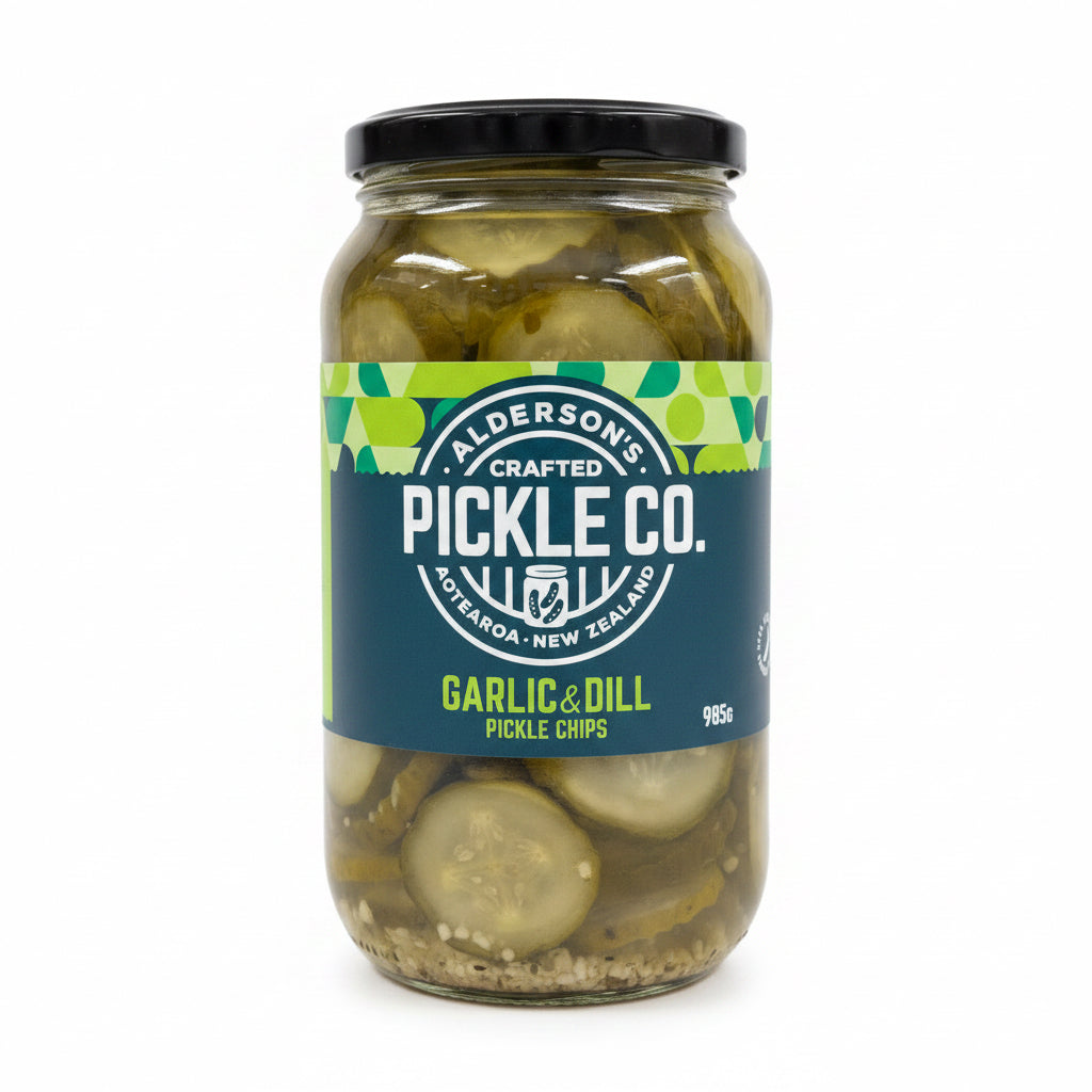 Garlic and Dill Pickle Chips 985g (Aldersons)