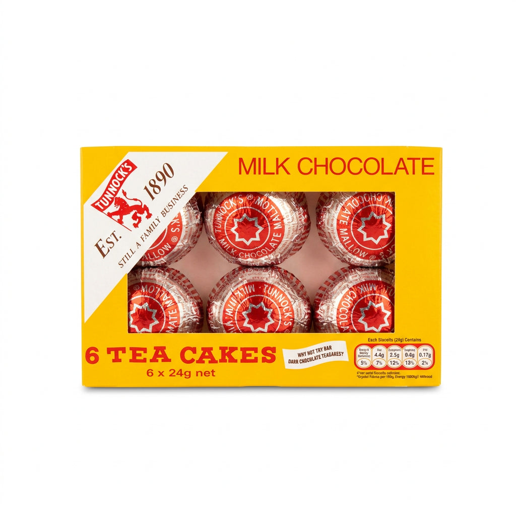 Milk Chocolate Tea Cakes (Tunnocks) 6 x 24g