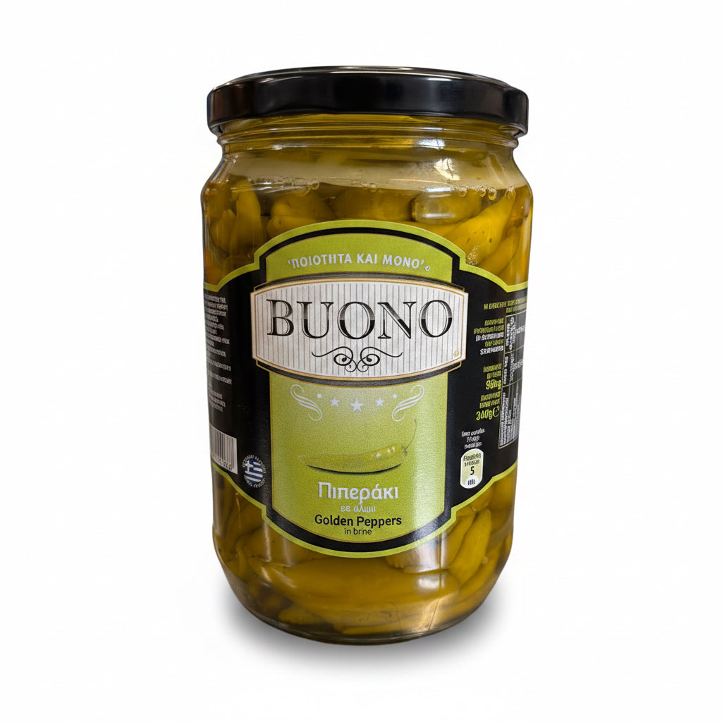 Pickled Golden Peppers (Buono) 580g