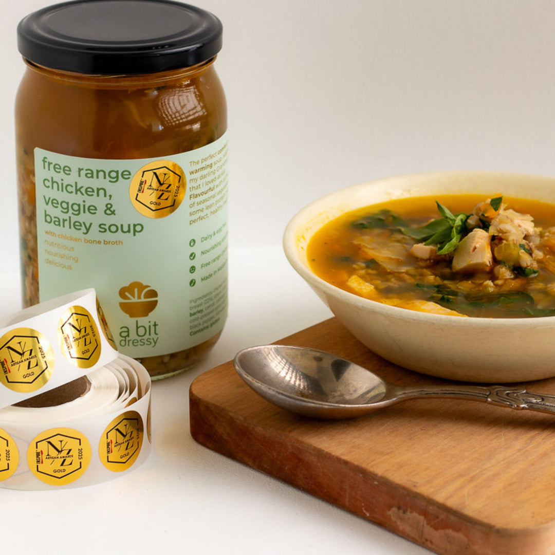Free Range Chicken, Vegetable & Barley Soup