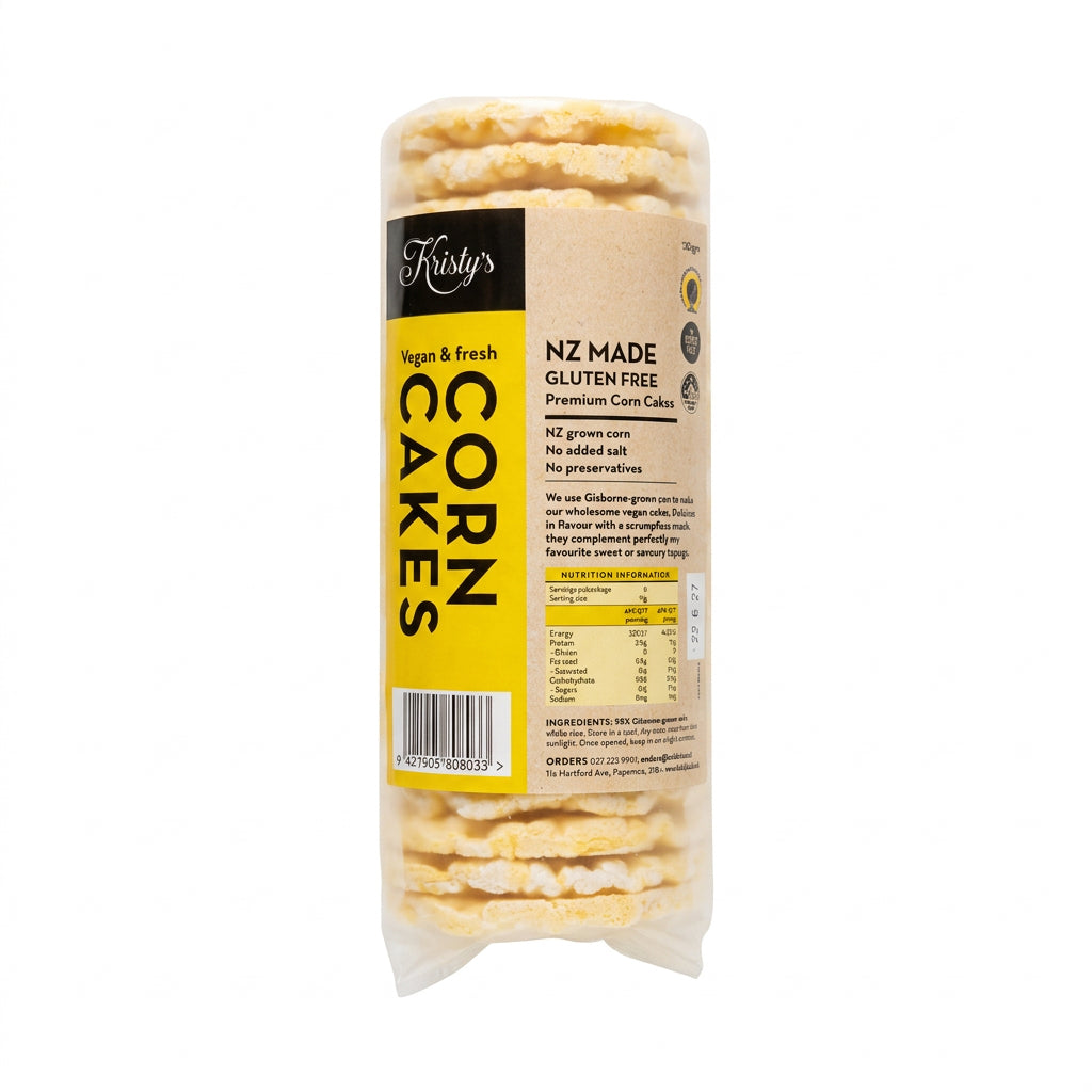 Corn Cakes NZ Made (Kristys Cereal Cakes) 120g