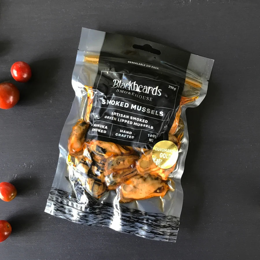 Smoked Mussels Coromandel Gold (Blackbeards) 210g