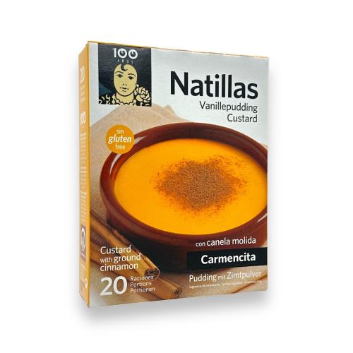 Custard with ground cinnamon