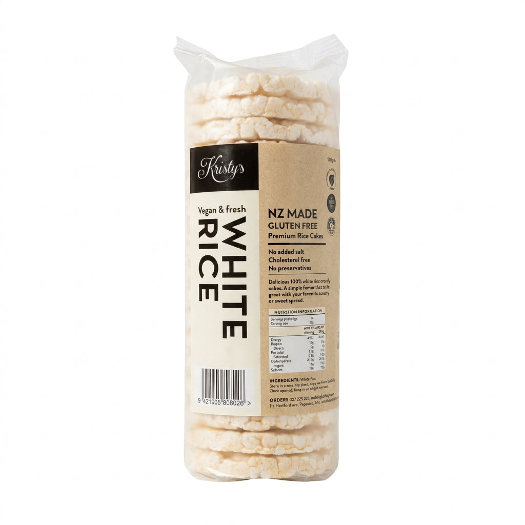 White Rice Cakes NZ Made (Kristys Cereal Cakes) 120g