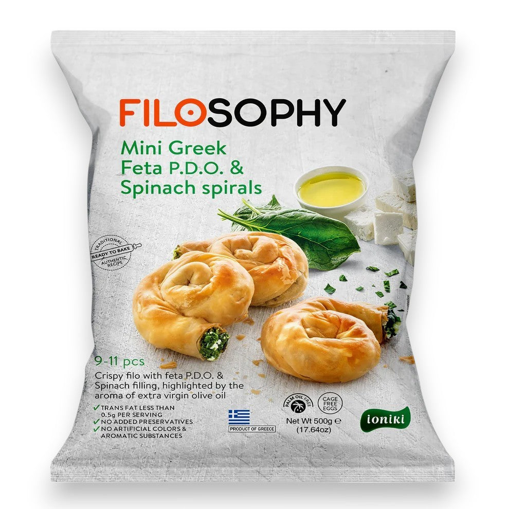 Filo Spirals Feta & Spinach