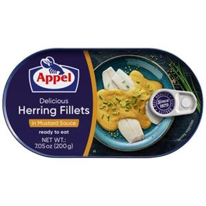 Herring Fillets Mustard Sauce 200g (Appel)