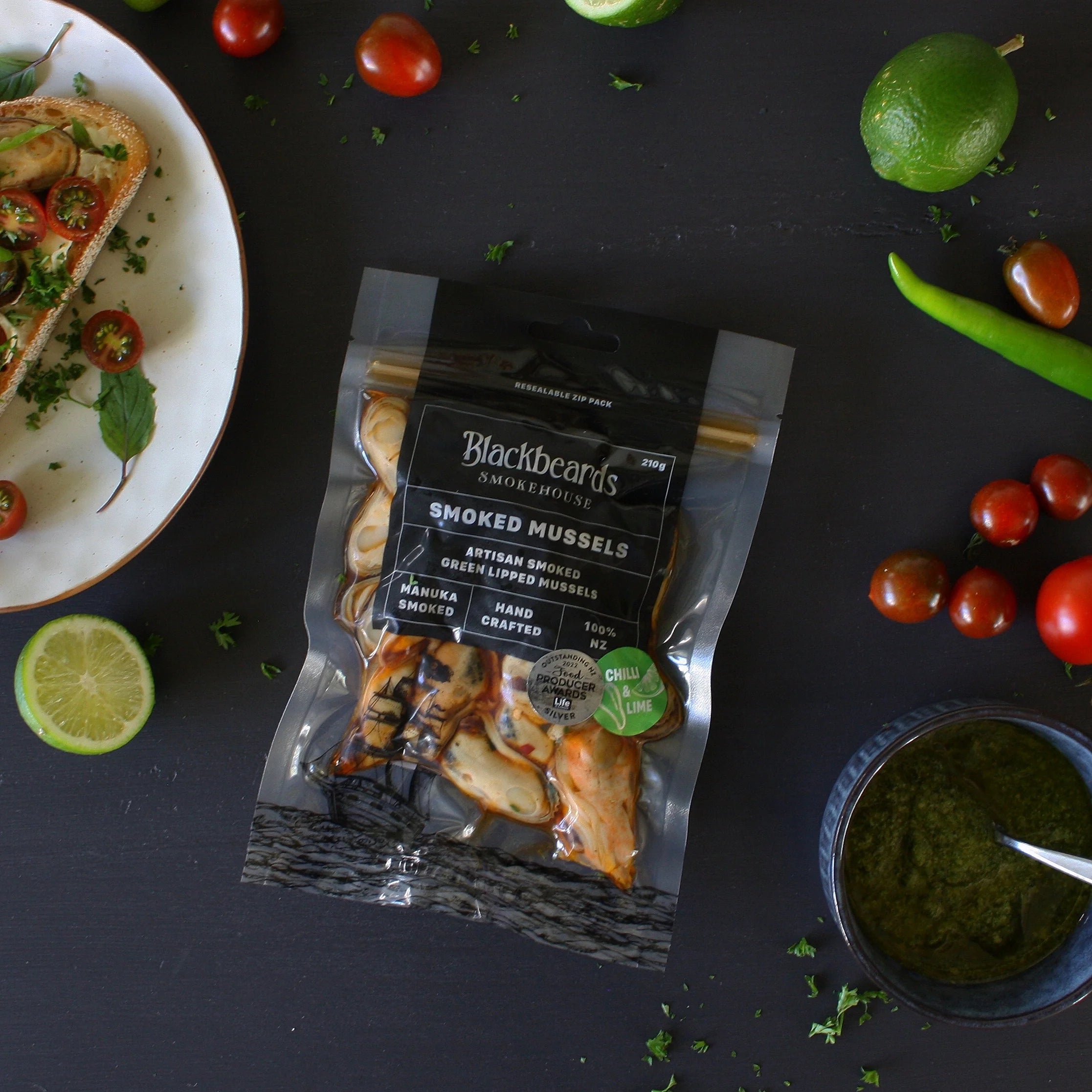 Smoked Mussels Chilli & Lime 210g