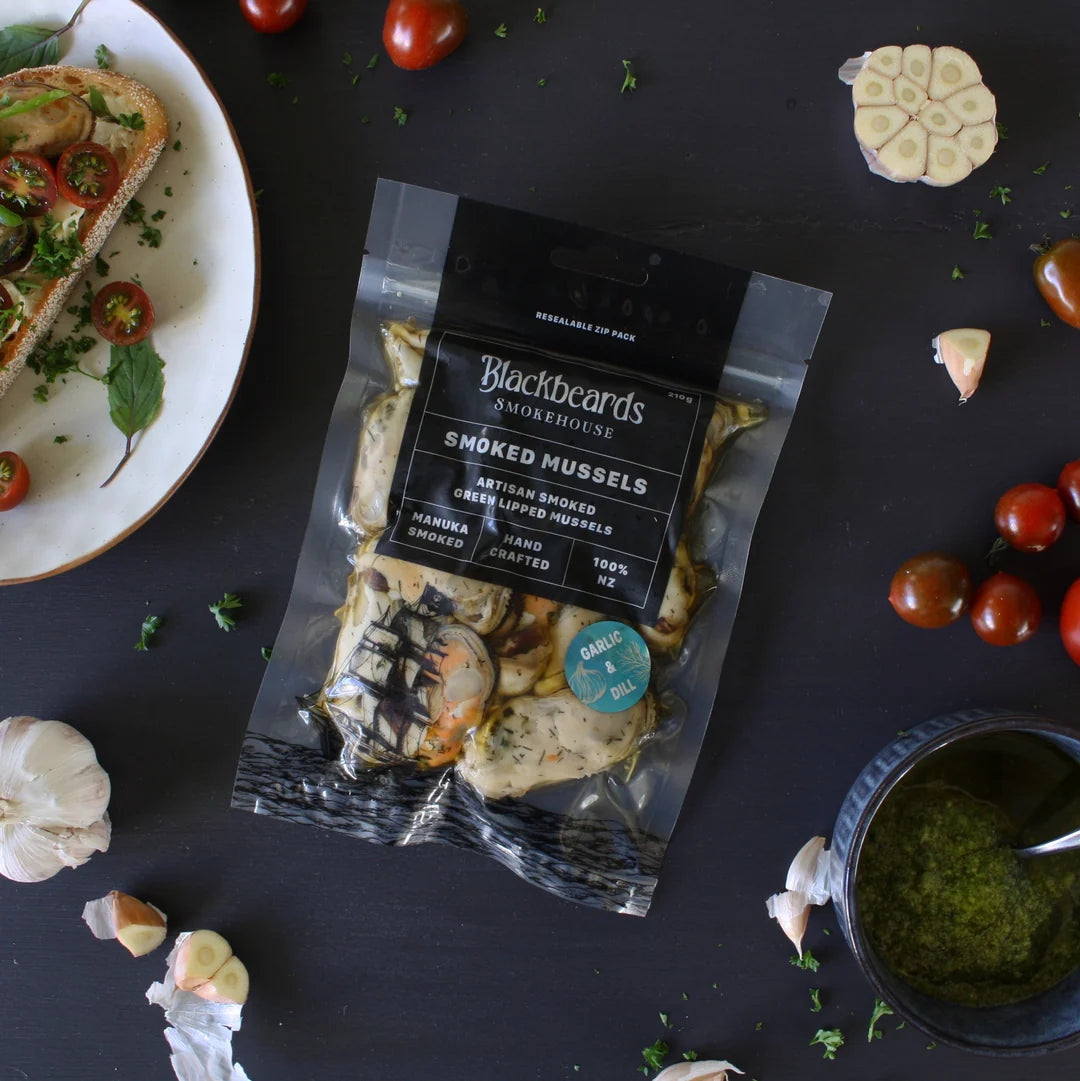 Smoked Mussels Garlic & Dill 210g
