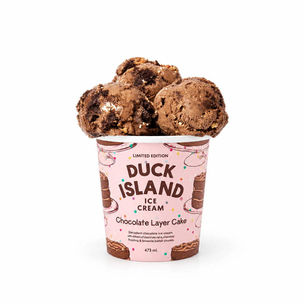 Chocolate Layer Cake Ice Cream 472ml Duck island)