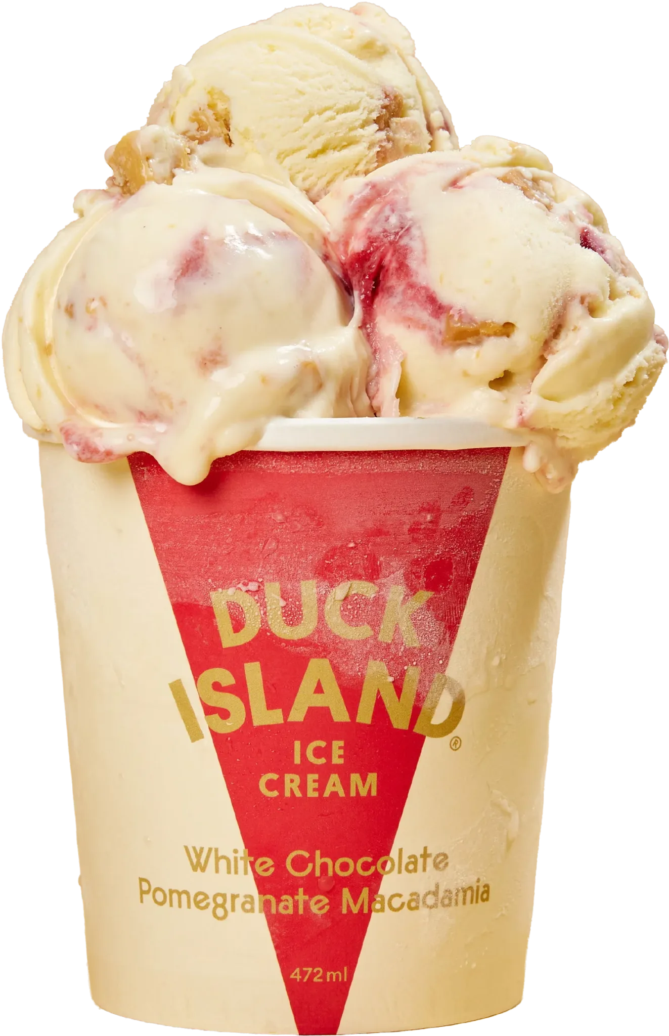 White Chocolate, Pomegranate & Macadamia Ice Cream
