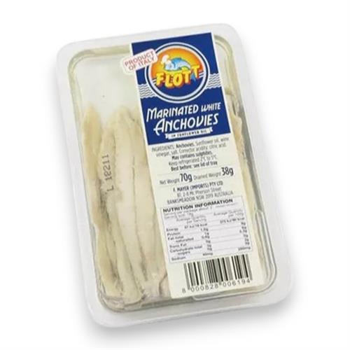 Anchovy Fillets WHITE (Flott) 70g Tray