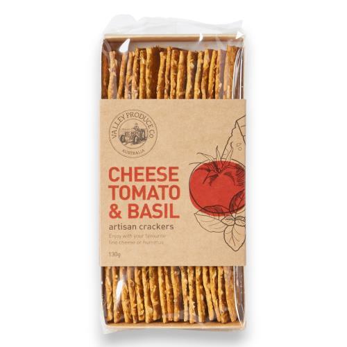 Artisan Crackers Cheese Tomato and Basil (VPC) 130g