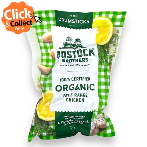 Chicken Drumsticks Organic Marinated (Bostock) 900g