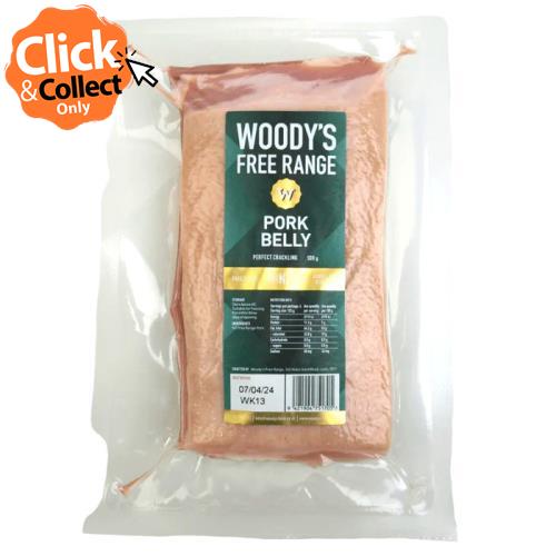 Free Range NZ Pork Belly (Woodys) 500g