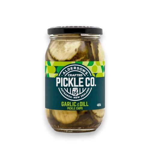 Garlic and Dill Pickle Chips (Aldersons) 500g