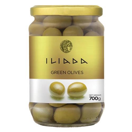 Olives Green Whole 700g (Iliada)
