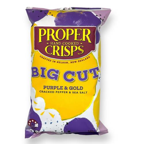 Proper Crisps Big Cut Cracked Pepper Purple & Gold 140gm