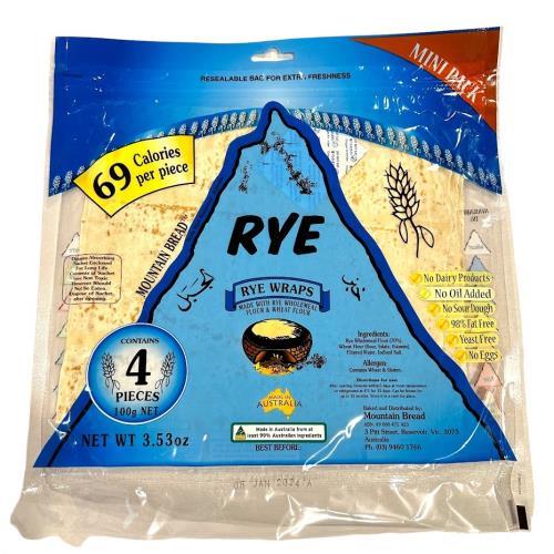 Rye Wraps (Mountain Bread) 4 pack