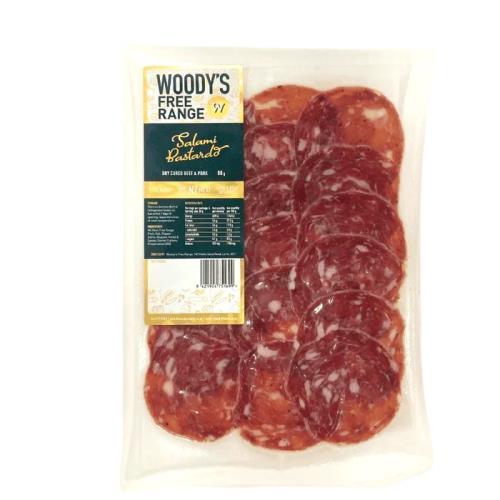Salami Bastardo Sliced (Woodys) 80g