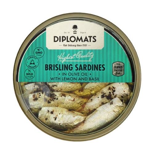 Sardines in Olive Oil Lemon & Basil (Diplomats) 160g