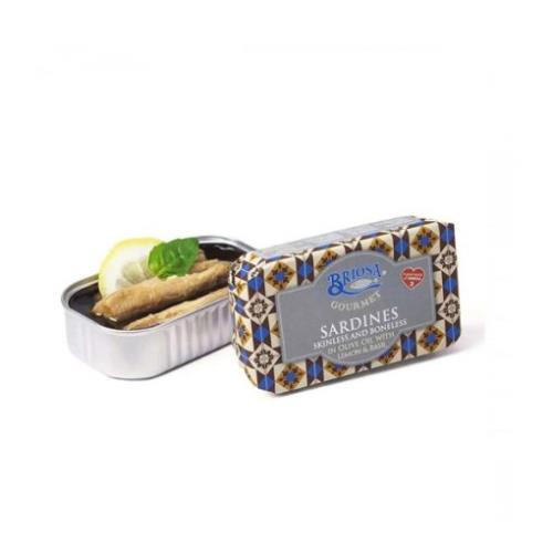 Sardines in Olive Oil with Lemon and Basil (Briosa) 120g