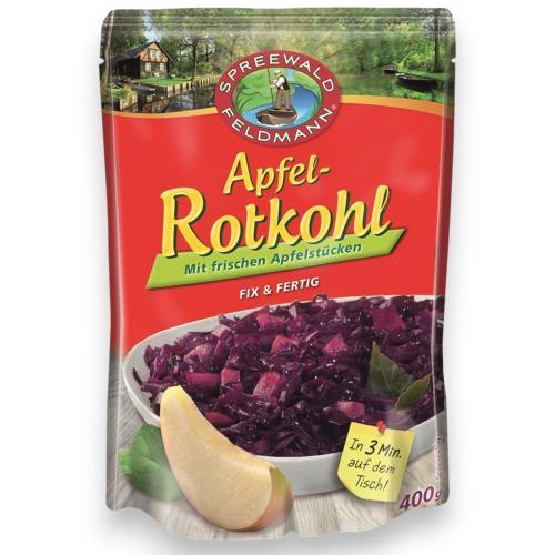 Sauerkraut Red Cabbage with Apple Bag (Spreewald) 400g