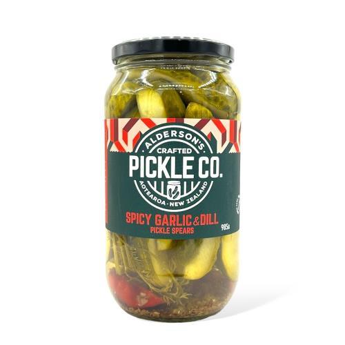 Spicy Garlic and Dill Pickle Spears (Aldersons) 985g