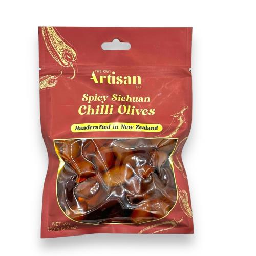 Spicy Sichuan Chilli Olives (Kiwi Artisan) 150g