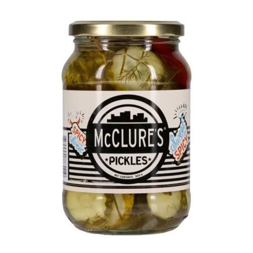 Sweet and Spicy Crinkle Cut Pickles (McClures) 500g