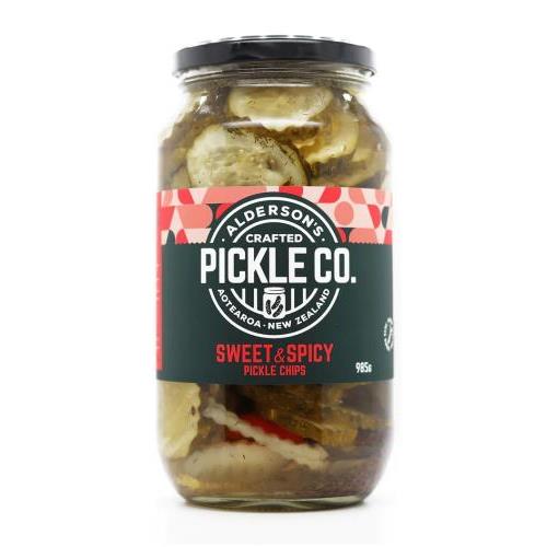Sweet and Spicy Pickle Chips (Aldersons) 985g