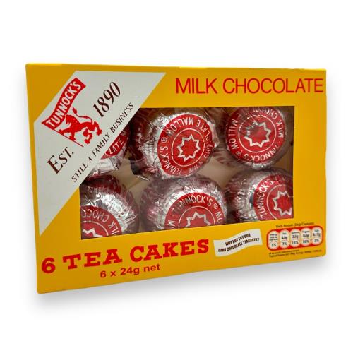 Tea Cakes Milk Chocolate (Tunnocks) 6pk 144gm