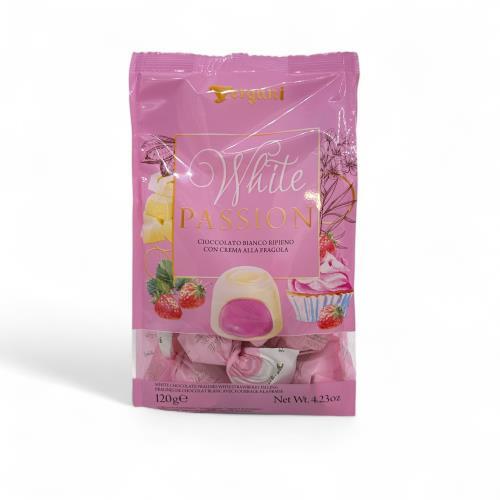 White Chocolate & Strawberry Pralines (Vergani) 120gm